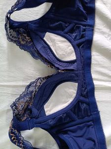 Blue Lace Bra