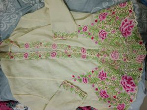 Embroidered Yellow Kurta