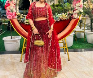 Sequins Embellished Lehenga With Hand_work choli