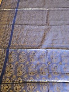 New Royal Blue Banarsi Silk Saree