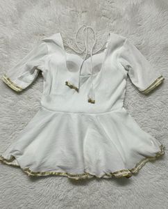 White &amp; Gold Blouse