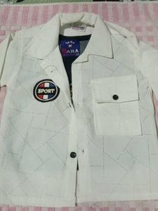 White Sporty Shirt for Girls