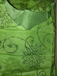 Vibrant Green Kurta Set with Garara