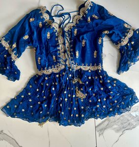 Royal Blue Embellished Kurta
