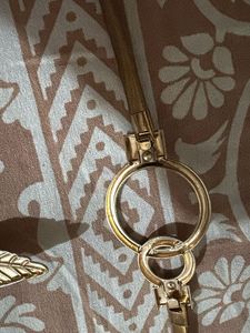 2 Gold Metallic stretchable Belts