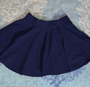 Navy Blue Skater Skirt