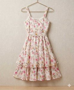 Floral Tiered Mid length Dress
