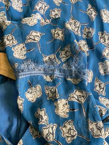 Blue Floral Midi Dress