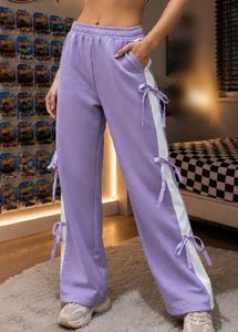 Lavender Sweatpants with Side Ties
