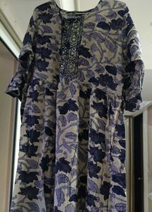 floral anarkali kurti