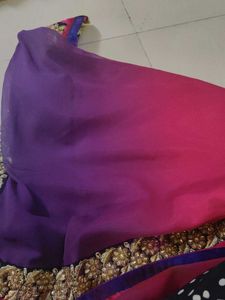 Embellished Ombre Kurta dual colour heavy embroide