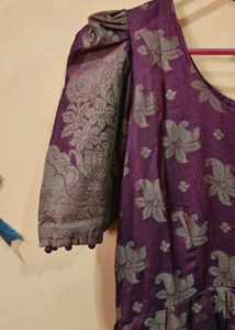 brown dress with duppata