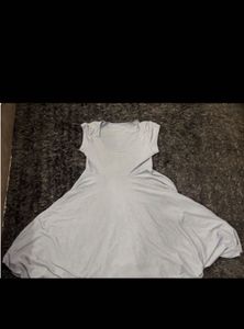 flared blue dress