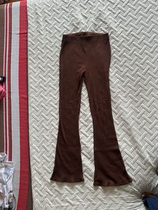 H&amp;M Brown Flare Leggings Trousers Lower