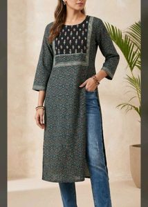 Stylish Printed black Kurta