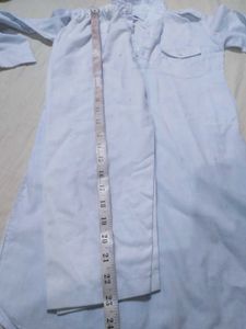 Boys White Ethnic Kurta Set