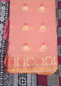 Peach Banarasi Saree