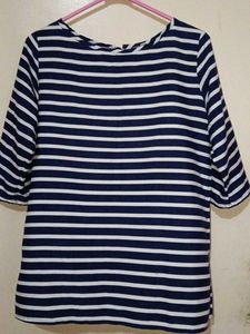 Classic Striped Navy and White Top