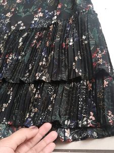 Black Floral Midi Dress