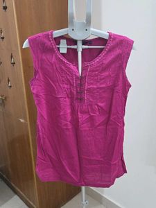Willis Sport Vibrant Pink Sleeveless Kurta