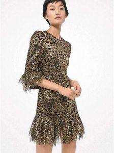 Michael Kors metallic Gold  Lace Dress✨️🪞