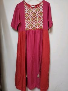 'Max' Pink Kurti With Both Side Pockets