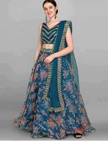 Floral Print Lehenga Choli