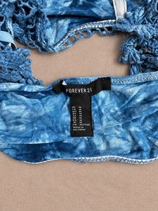 Boho Tie-Dye Lace Bralette with side zip