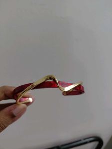 Unique Red & Gold Cuff Bracelet