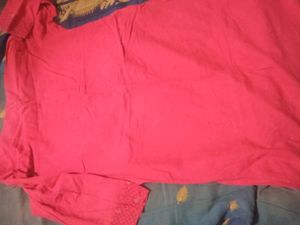 Vibrant Pink Kurta with Subtle Embellishments
