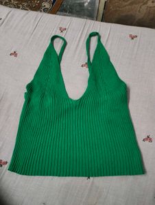 V-Neck Ribbed Knit Tank Top