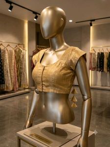Elegant Gold Silk Blouse