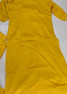 Yellow Kurta Set with garara &amp; Pink Dupatta