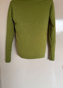 Olive Green Long Sleeve Top