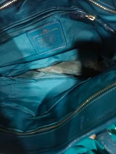 Teal Coach Tote Bag