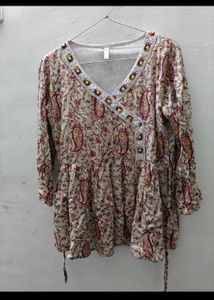 Bohemian Print Wrap Kurta