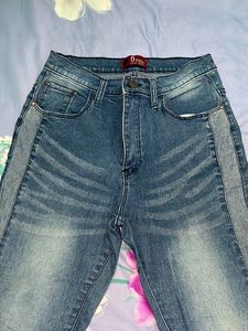 High Waist Blue Skinny Jean