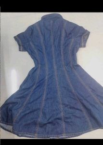 Lifestyle Classic Blue Denim Fit and Flare Dress