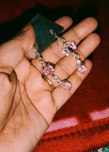 Brand new Elegant Drop Earrings with Purple Stones