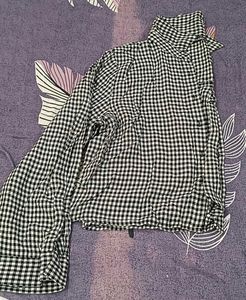 Checkered Cropped Shirt