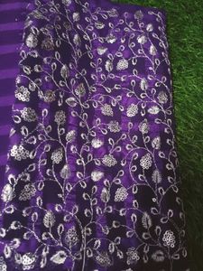 Elegant Purple Saree with Blouse