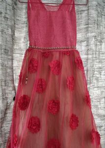 Pink Gown With Inner