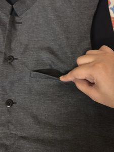 Men's Grey Nehru Jacket