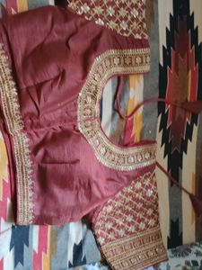 Maroon Embroidered Blouse
