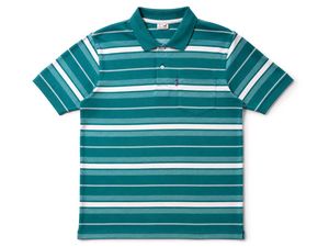 Green Striped Polo T-Shirt | Size XL | Good Condit