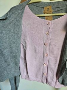 Classic contrast color Knit Cardigan