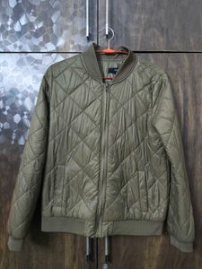Forever 21 Olive Green Quilted Bomber Jacket