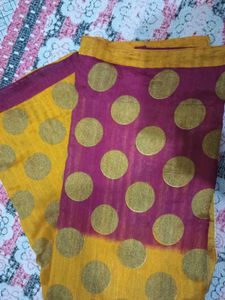 beautiful double colour saree