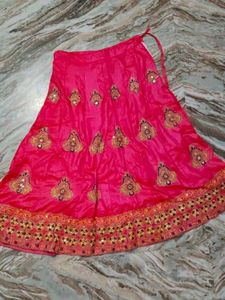 Pink Embellished Lehenga Skirt ✨