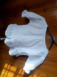 White Broderie Anglaise Top